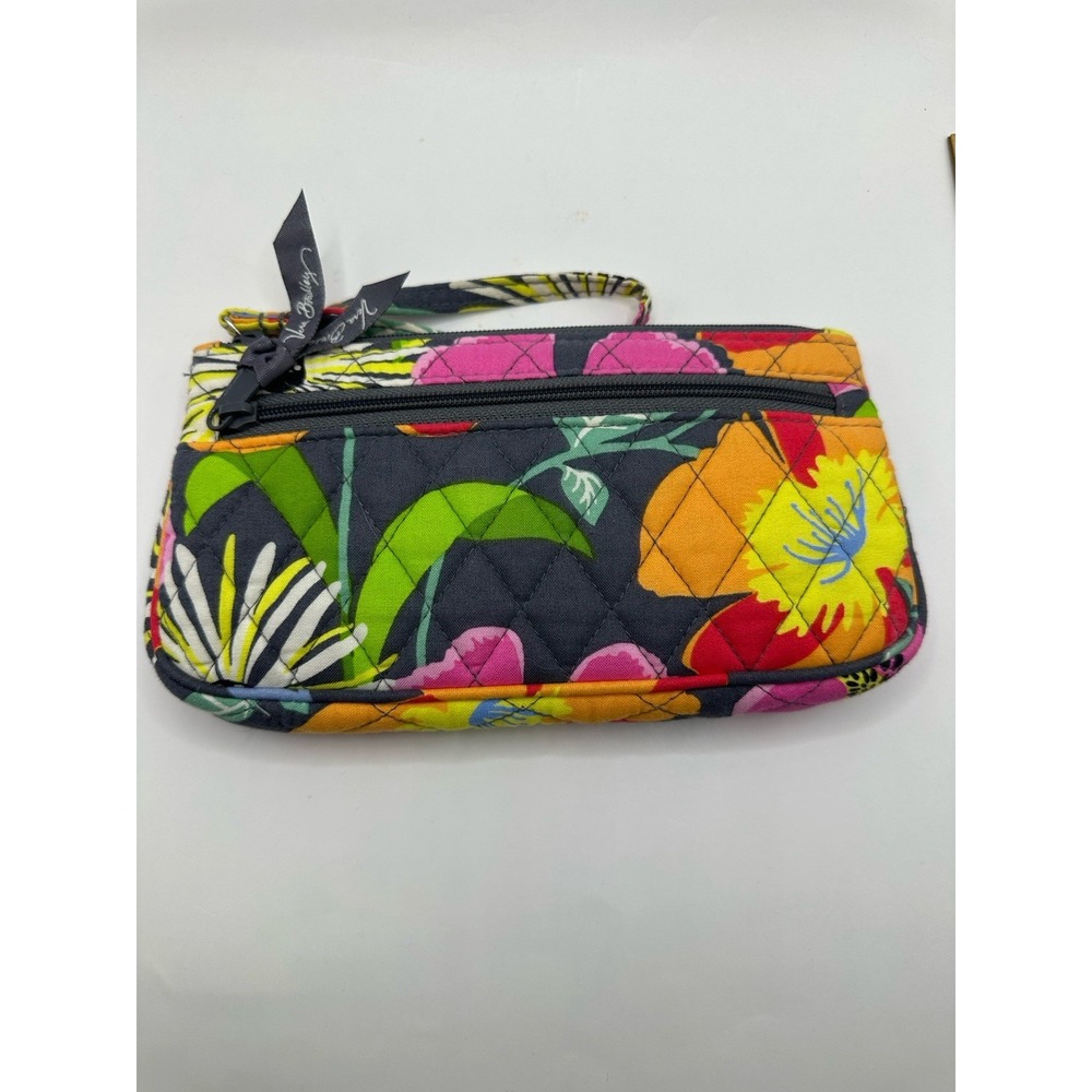 VERA BRADLEY Double Zip Wristlet Phone size - Jazzy Blooms - -New